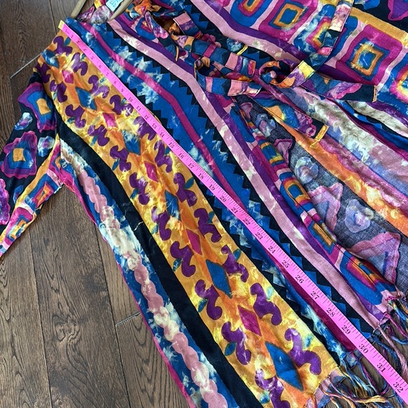 Vintage PIER 1 IMPORTS Colorful Geometric Patterned Cover up Tunic size Medium - Picture 5 of 11